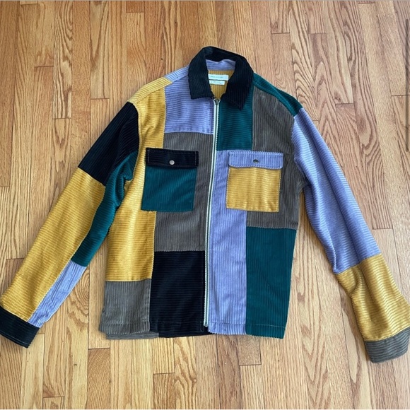 Urban Outfitters Other - Urban outfitters corduroy colorblock zip jacket Small
